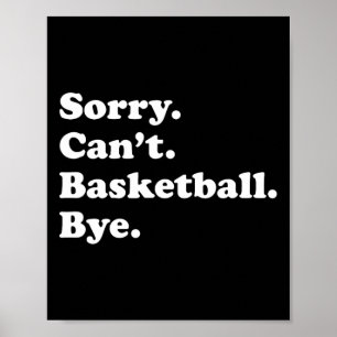 Poster Presente de basquete divertido para homens, menina