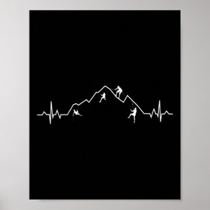 Poster Presente de Batimento Cardíaco de Escalada em Roch