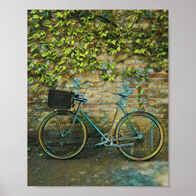 Poster Presente de bicicleta de montanha (Frente)