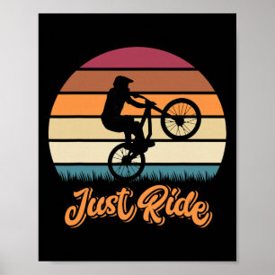Poster Presente de Bicicleta de Montanha Just Ride Mtb Pa