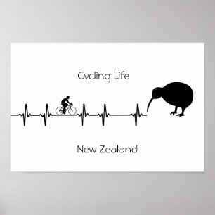 Poster Presente de bicicleta Kiwi Batida Cardíaca do Cicl
