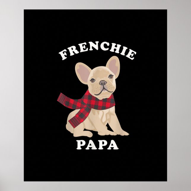 Poster presente de buldogue francês de natal corresponden (Frente)