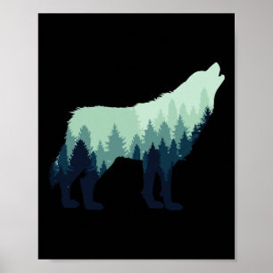 Poster Presente de caminhada de camping na floresta ao ar