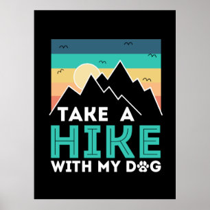 Poster Presente de Camper Caminhe Com O Meu Aniversário