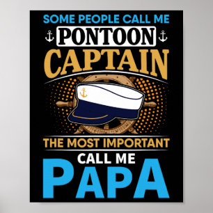 Poster Presente de Capitão de Barco Pontão para Avô Pai P