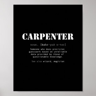 Poster Presente de Carpinteiro Engraçado - Definição d