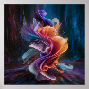 Poster Presente de casamento de luxo abstrato para casal 