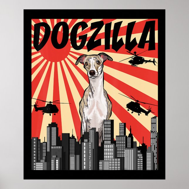Poster Presente de chicote | chicote dogzilla engraçado j (Frente)