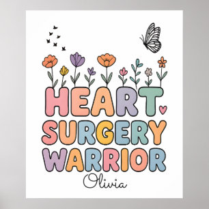 Poster Presente de Cirurgia de Coração Anatômico Floral P