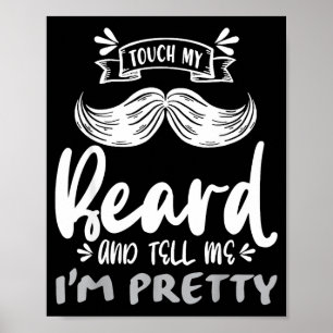 Poster Presente de citação de barba engraçada fofa para h