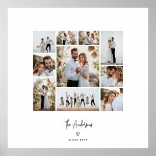 Poster Presente de colagem fotográfica moderna fazendo me