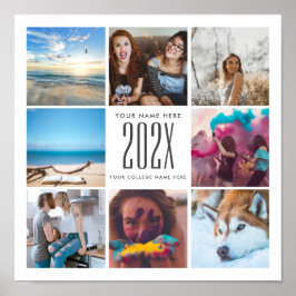 Poster Presente de Colagem Personalizada de Fotos de Grad