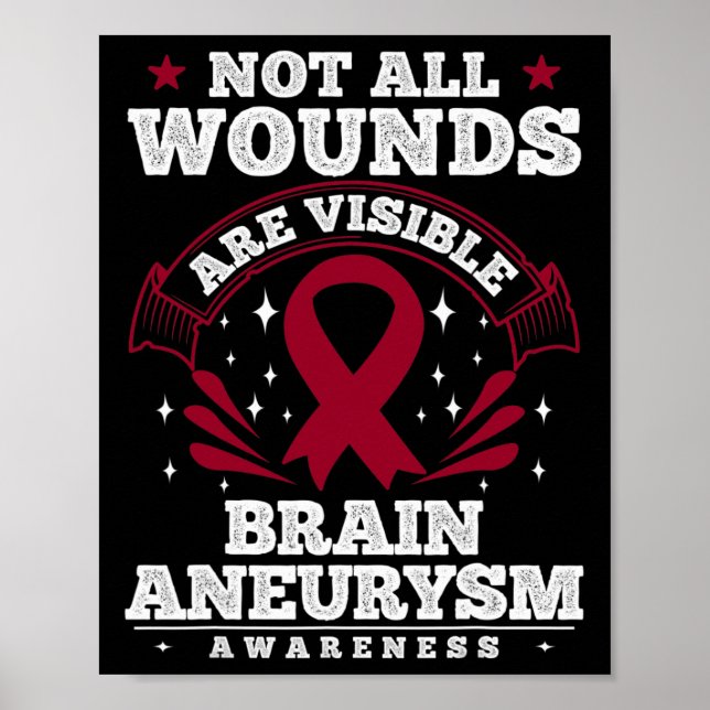 Poster Presente de Conscientização sobre Aneurisma Cerebr (Frente)