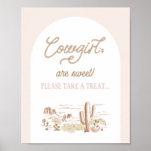Poster Presente de Corda de Chuveiro Cowgirl Oh Baby