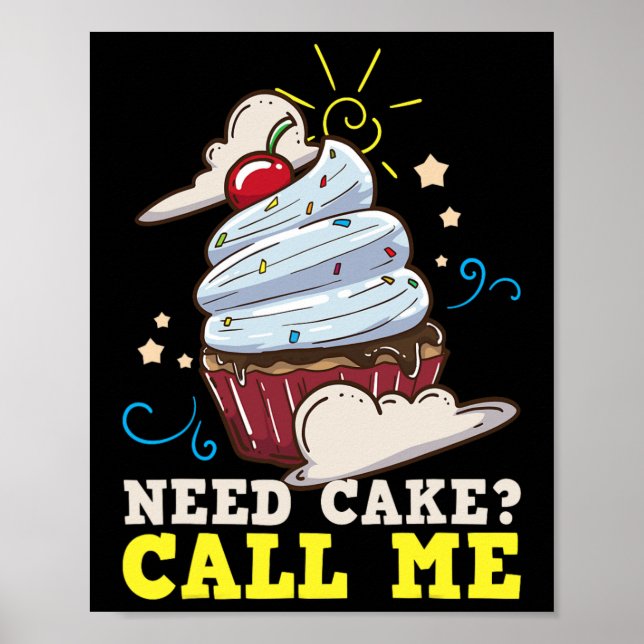 Poster Presente de Cupcake de Bake Baking Baker (Frente)