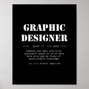 Poster Presente de Definição de Dicionário do Designer