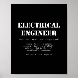 Poster Presente de definição de Engenheiro elétrico en