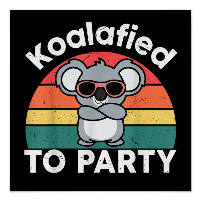 Pôster Presente de design de coala engraçado e fofo Koala (Frente)