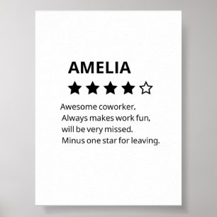 Poster Presente de despedida personalizado - Funny 4 Star