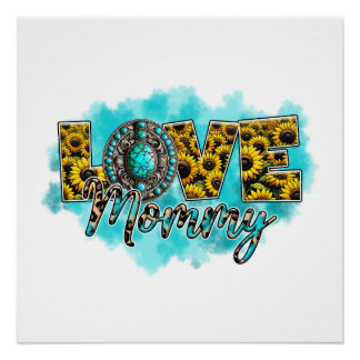 Pôster Presente de dia de as mães | Love Floral Mamãe