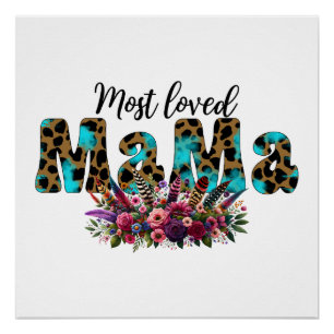 Pôster Presente de dia de as mães Mama Mais Amada