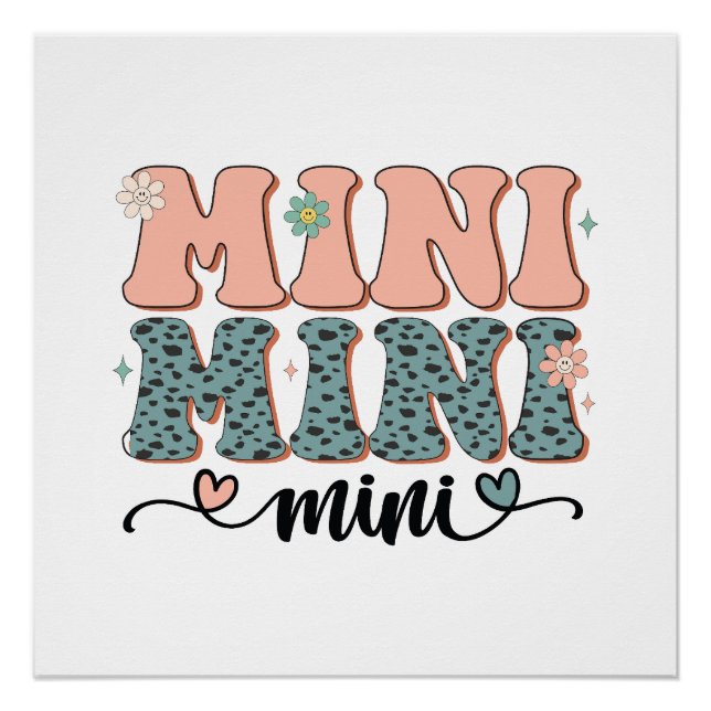 Pôster Presente de dia de as mães | Mini Floral (Frente)