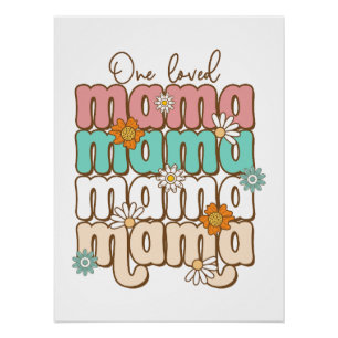 Pôster Presente de dia de as mães Uma Mama Amada