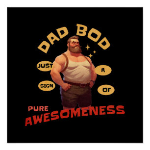 Pôster Presente de dia de os pais Pai Bod Incrível