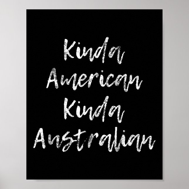 Poster Presente de dupla cidadania australiana-americana (Frente)