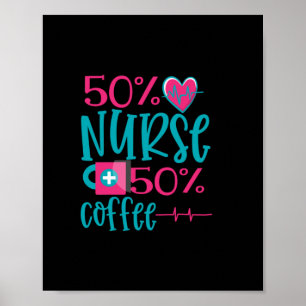Poster Presente de Enfermeira   50 Enfermeiro 50 Café