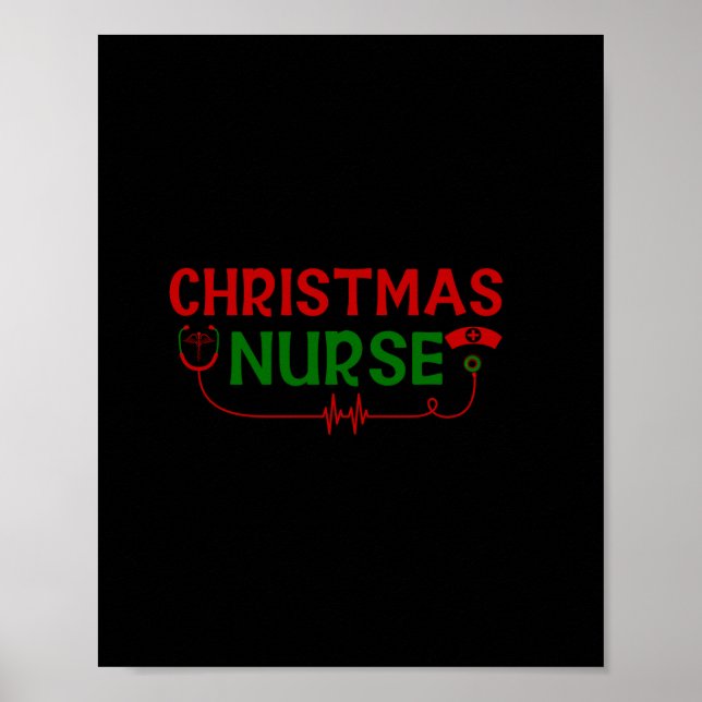 Poster Presente de Enfermeira | Enfermeira de Natal (Frente)