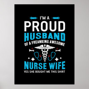 Poster Presente de Enfermeira   Sou Um Marido Orgulhoso