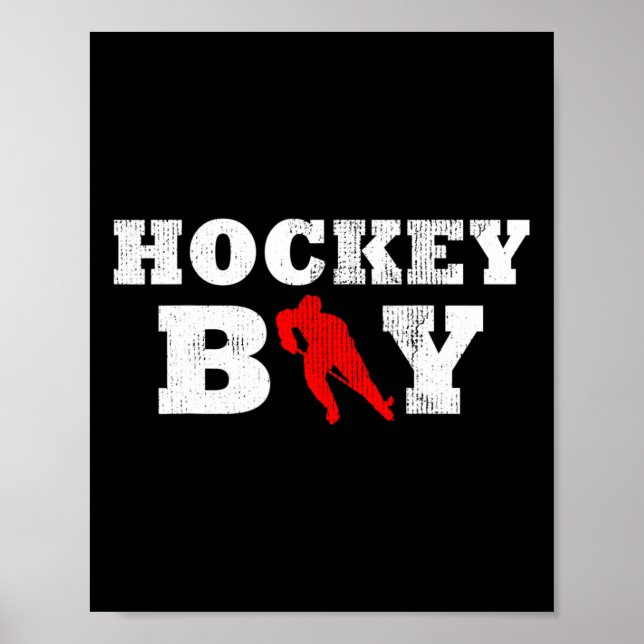 Poster Presente de Esportes Silhouette Player de Hockey (Frente)