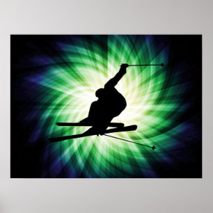 Poster Presente de Esqui de Neve