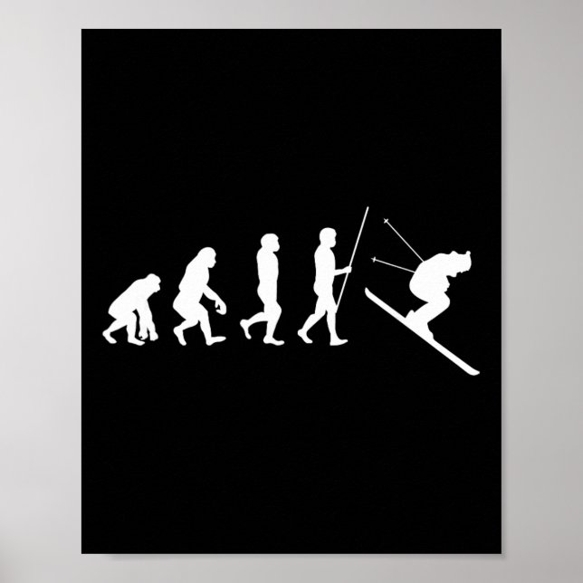 Poster Presente de Esqui Evolução de Esqui  (Frente)