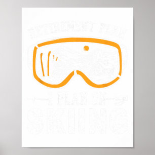 Poster Presente De Esqui Para Homens Aposentados Plano De