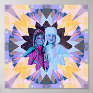 Poster Presente de Estrela de Natal Personalizada Roxo Am