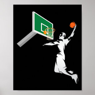 Poster Presente de Fã de Jogador de Esportes Dark Dunk Es