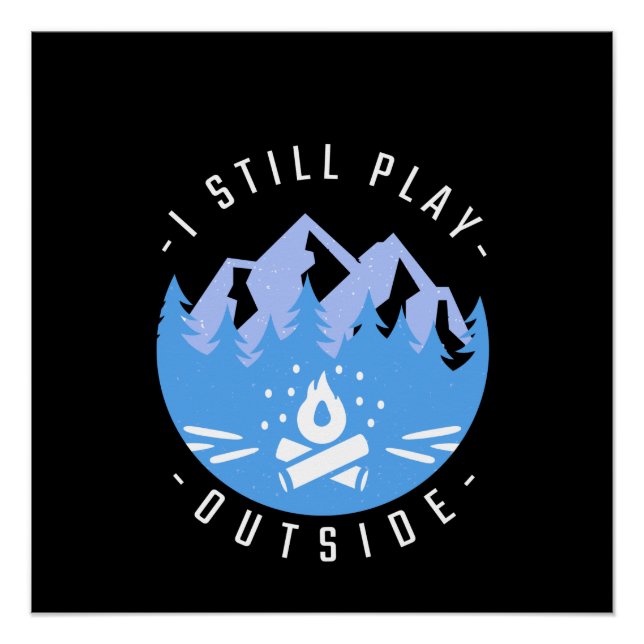 Pôster Presente de Férias de Cotação de Camping Funny (Frente)