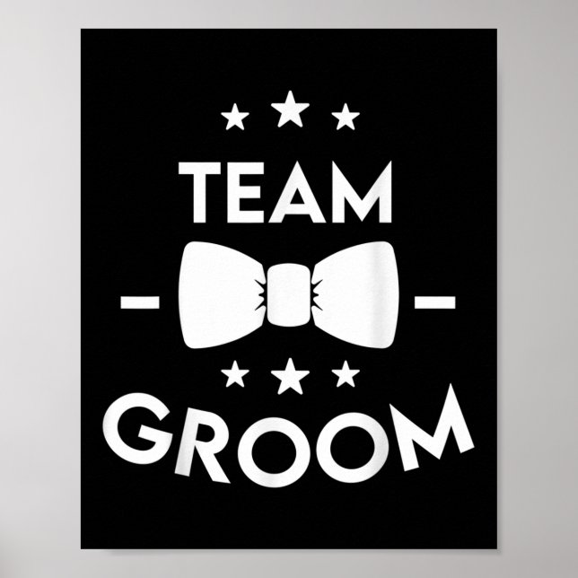 Poster Presente de Festa de casamento do Team Groom (Frente)