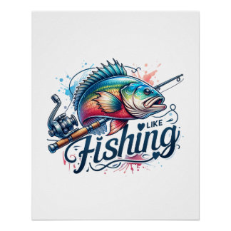 Pôster Presente de Fisher Eu Gosto De Pescar