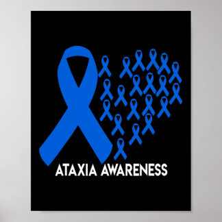 Poster Presente de Fita Azul de Conscientização da Ataxia