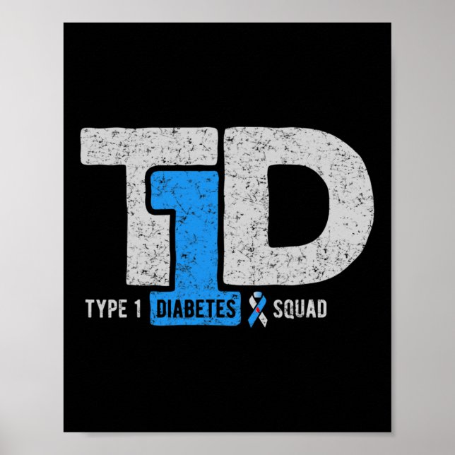Poster Presente de Fita de Conscientização do Diabetes Ti (Frente)
