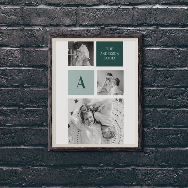 Poster Presente de Foto de Colagem de Nome Personalizado  (Criador carregado)