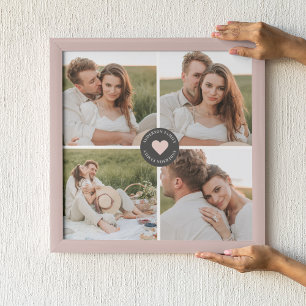 Poster Presente de Foto Personalizada da Família de Cola