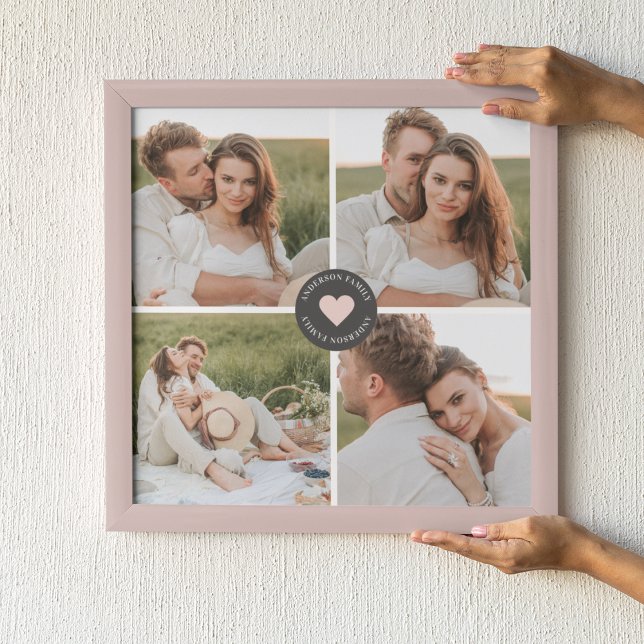 Poster Presente de Foto Personalizada da Família de Colag (Criador carregado)