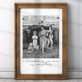 Poster Presente de Fotografia Personalizado em Preto e Br