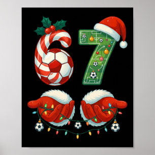 Poster Presente de Futebol de Natal com Estilo Número 67