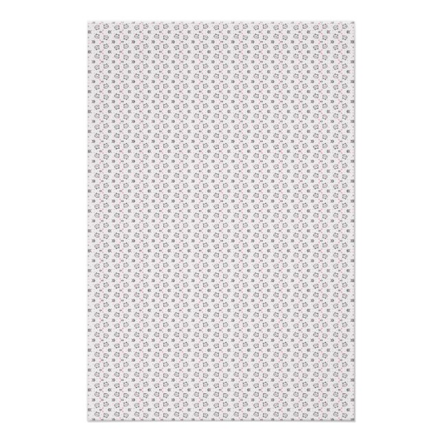 Pôster Presente de Gato | Padrões de gato cúmulo Fundo se (Frente)