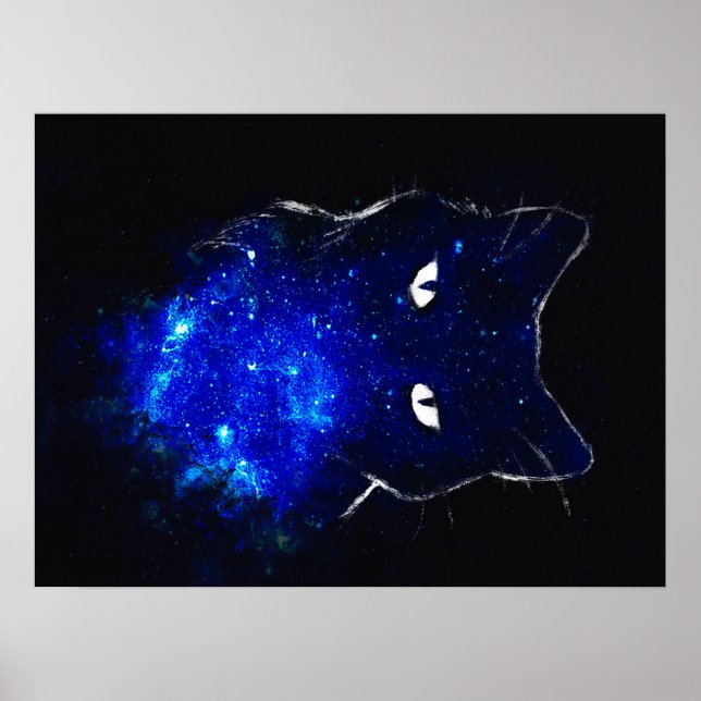 Poster Presente de Gato Preto de Gato de Gato de Gato-Gat (Frente)